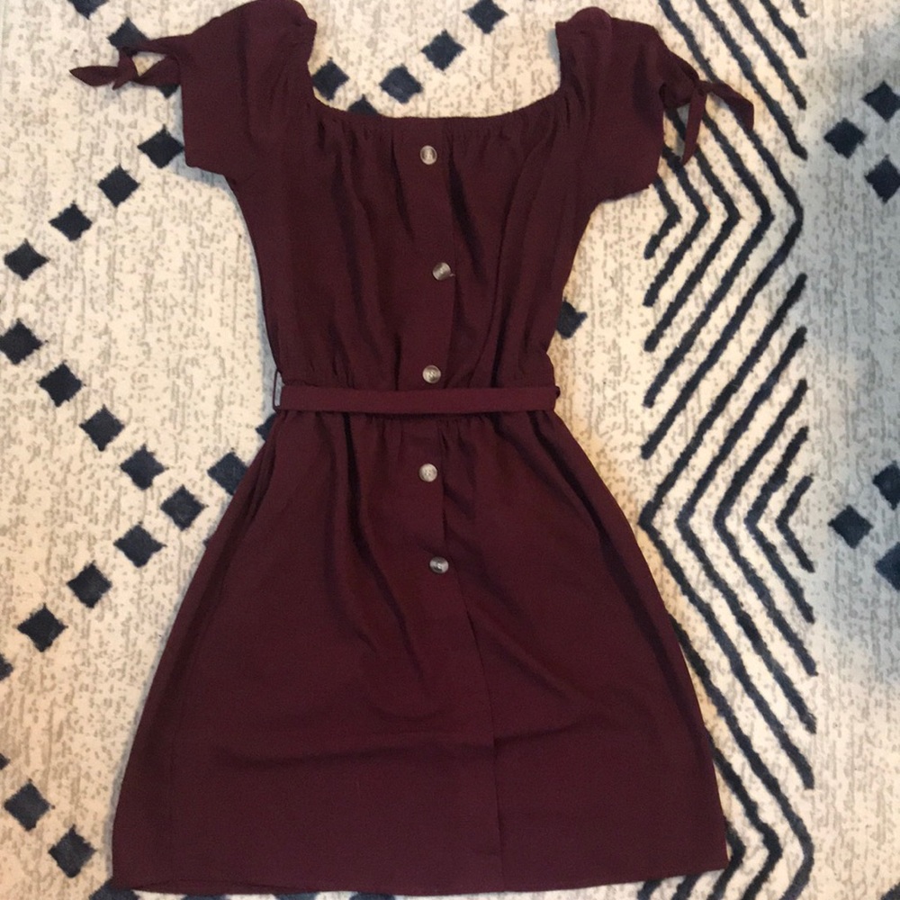 Burgundy dress